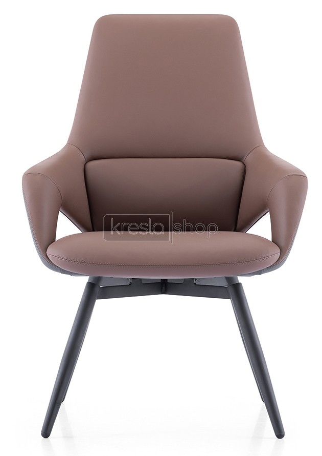 Конференц-кресло Riva FK005-С светло-коричневая  кожа