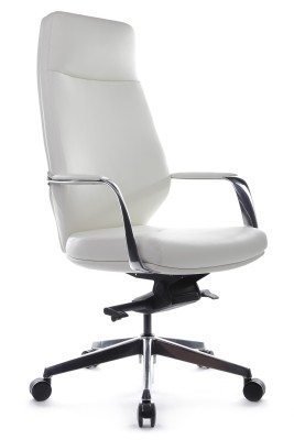 Кресло для руководителя Riva Design Chair А1711 белая кожа