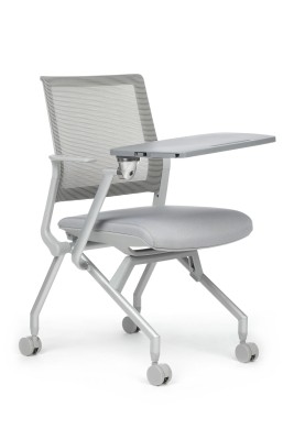 Конференц-кресло Riva Design Chair Moby D2002T серая ткань с пюпитром