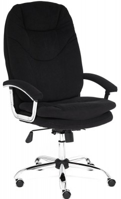Кресло для руководителя TetChair Softy Lux черный флок